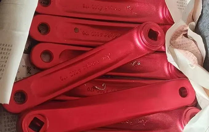 Anodised forged aluminium bicycle parts