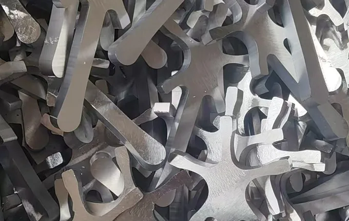 Trimmed flash from forged aluminium parts