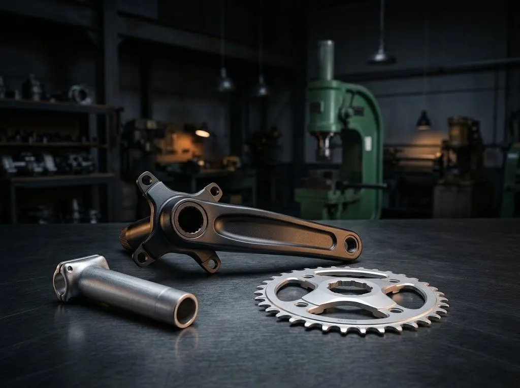 forged aluminium drivetrain parts for bicycle and industrial applications
