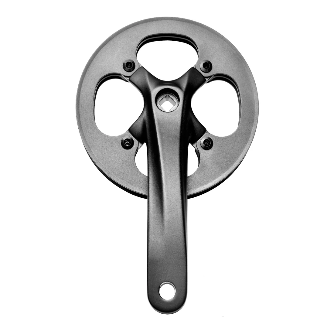 Forged aluminium belt-drive crankset