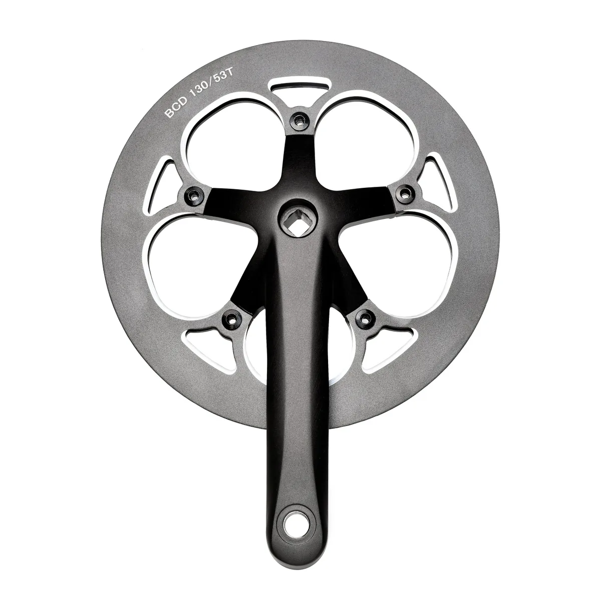 Forged aluminium crankset with CD chainring