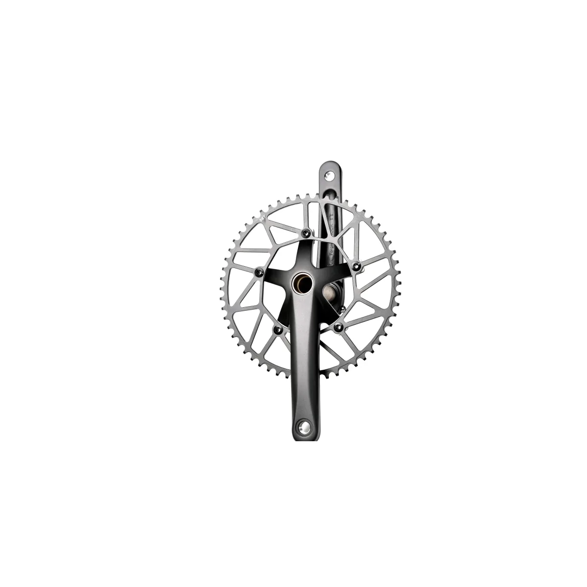 Forged 6061-T6 bicycle crankset with sandblast anodised finish